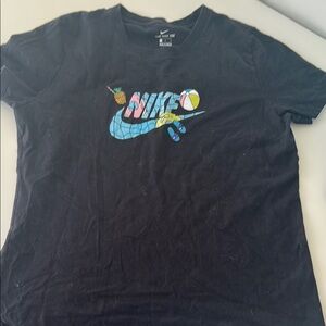 Nike Black Tee with Multicolor Graphic